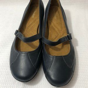 Naturalizer Navy Leather Mary Jane Shoes